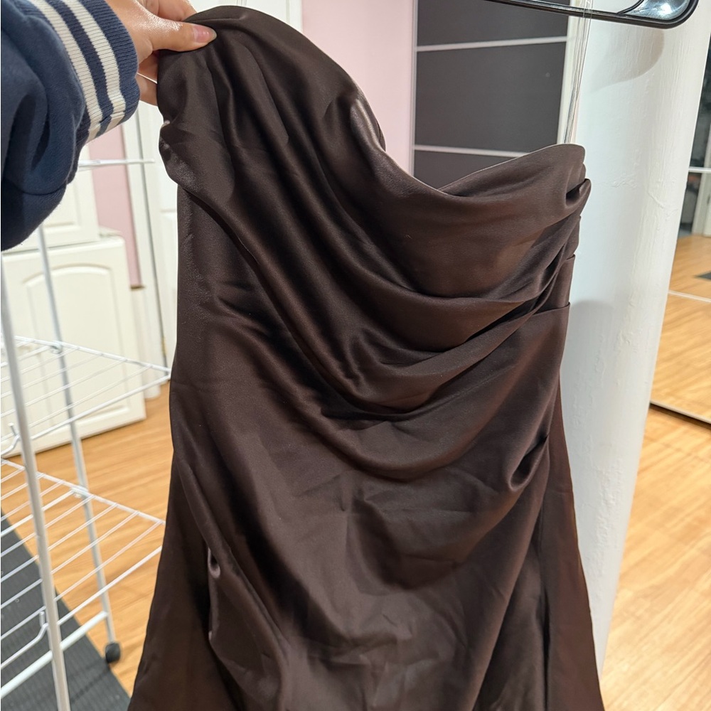 House of CB Chocolate Strapless Dress - Picture 4 of 7